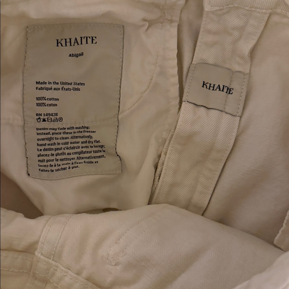 Khaite Abigail Off-White Jeans 28 - Picture 9 of 9